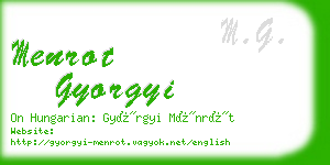 menrot gyorgyi business card